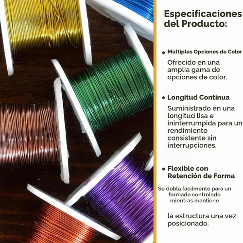 Vista 7 de Mandala Crafts - Alambre de aluminio anodizado de calibre 22 para hacer joyas - 137.2 m de alambre flexible surtido y coloreado - Doble para bonsái
