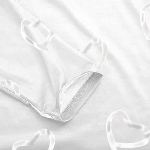 Vista 3 de Camisetas casuales para mujer, cuello redondo, casual, color azul marino, ajuste seco, Blanco