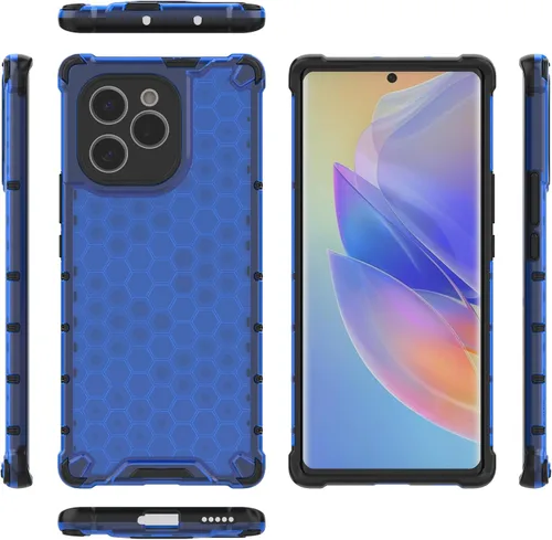 Vista 59 de Pzwoxukhov Funda compatible con Huawei Nova 3i, compatible con Huawei P Smart+ 2018 Honeycomb Anti-Drop Shock-Absorbing Case Negro