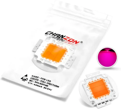 Vista 4 de CHANZON Chip LED de alta potencia de 20 W de espectro completo para plantas de crecimiento de luz