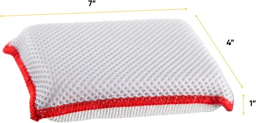 Vista 2 de Esponjas de microfibra para platos, esponja antiarañazos, limpieza doméstica resistente, suministros de limpieza multiusos para lavar platos