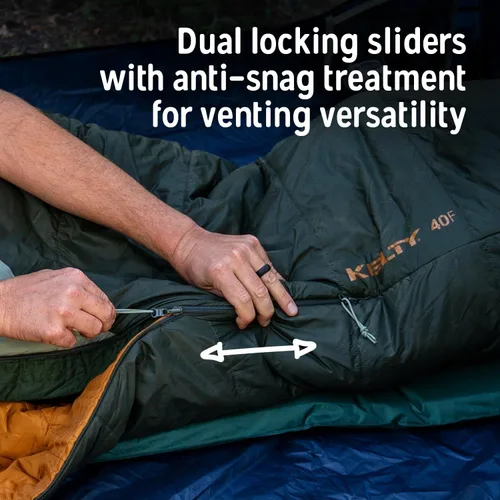 Vista 7 de Kelty Cosmic Synthetic Fill - Saco de dormir de 0 grados para mochilero, regular – correas de compresión, saco de cosas incluido Backpacking