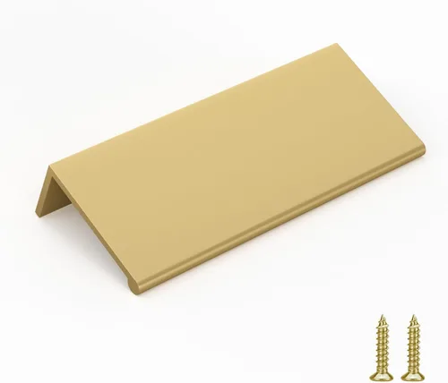Vista 6 de Goldenwarm - Paquete de 10 tiradores negros de 2-1/2 pulgadas con borde de dedo, tiradores para cajones de cocina, color negro mate, manijas