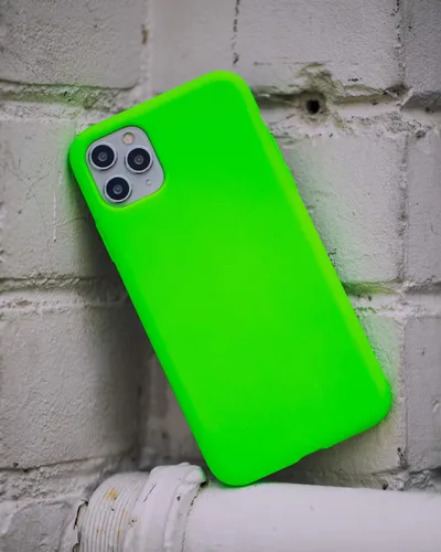 Vista 9 de FELONY CASE Funda de silicona verde neón para iPhone 12 Pro Max Silicona líquida con forro de microfibra antiarañazos, funda protectora a prueba