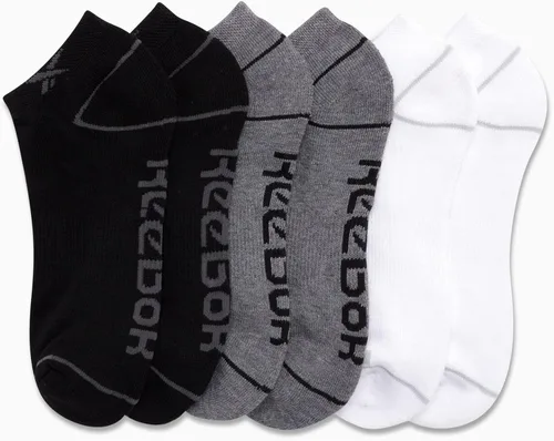 Vista 4 de Reebok Calcetines básicos de corte bajo Cushion Comfort para niños (paquete de 6)