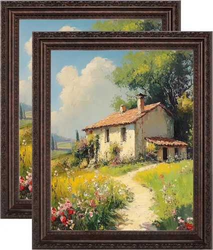 Vista 67 de eletecpro 8x10 Vintage Picture Frame, Glass Cover, Gold, 2-Pack Dorado
