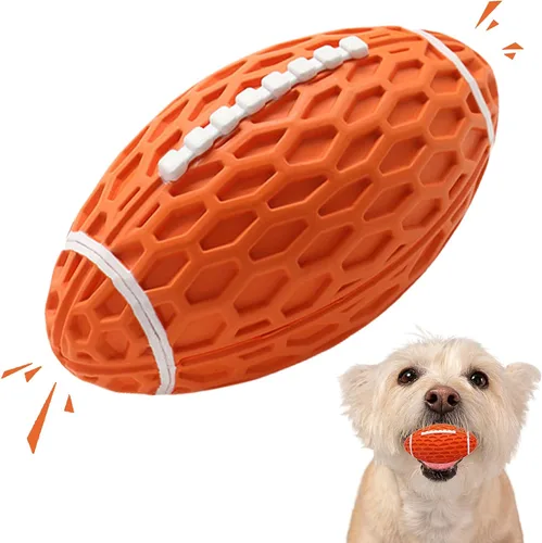 Vista 10 de Juguete Chirriante Pequeño para Perros, Pelota de Goma para Perros Masticadores Agresivos, Juguetes Flotantes para Cachorros al Aire Libre, Juguete