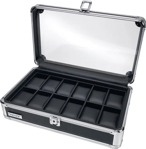 Vista 2 de Vaultz Caja de reloj con bloqueo, mediana (VZ03978), transparente, cromada