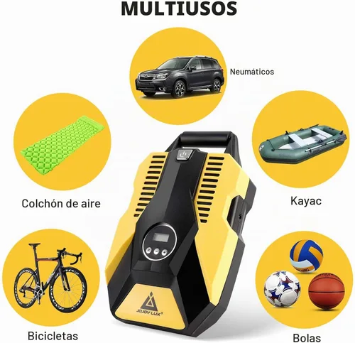 Vista 6 de Inflador digital de neumáticos de 12 V CC Bomba de compresor de aire portátil para neumáticos de automóvil, apagado automático de 150 PSI