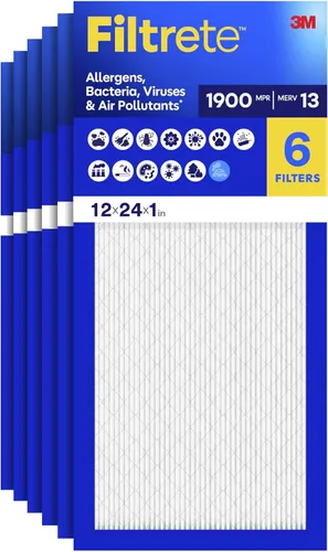 Vista 17 de Filtrete - Paquete de 6 filtros plisados para aire acondicionado de 10 x 20 x 1 pulgadas, MERV 13, MPR 1900, filtro premium para alérgenos