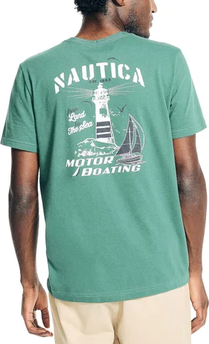 Vista 2 de Nautica Camiseta estampada de carreras de yates para hombre
