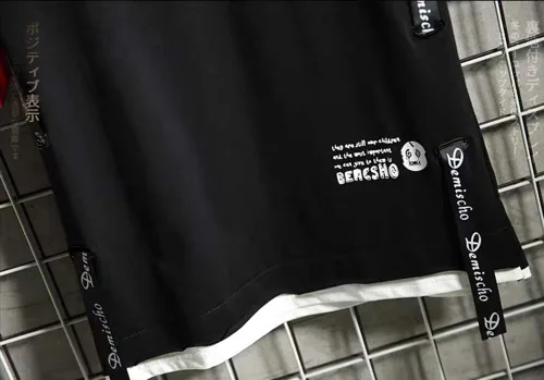 Vista 4 de DUDHUH Camisetas para hombre Techwear Japanese Streetwear Hip Hop Camisas de manga corta para hombre