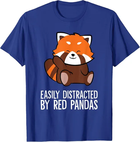 Vista 49 de Red Panda Love Easily Distracted By Red Pandas T-Shirt Asphalt Grey