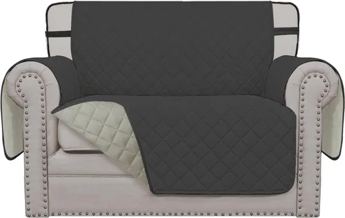 Vista 32 de Easy-Going - Funda reversible para sofá, resistente al agua, con varillas de espuma y correas elásticas, protector de muebles para mascotas y perros