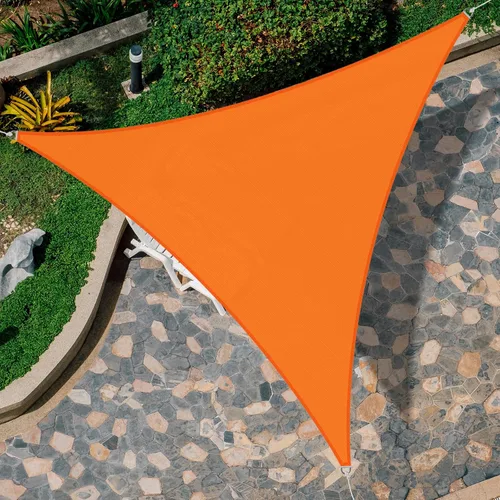 Vista 10 de Toldo Vela Triangular de Sombra 2'x2'x2' Toldo Resistente a los Rayos UV Cubierta para Patio Exterior Pérgola Patio Trasero Terraza Jardín Porche