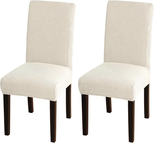 Vista 64 de Turquoize - Juego de 2 fundas elásticas para sillas de comedor, fundas lavables removibles para sillas de comedor, fundas de asiento para sillas