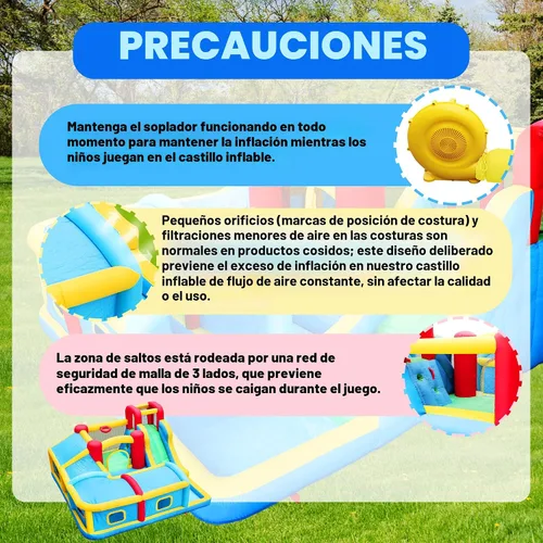 Vista 8 de WELLFUNTIME Inflatable Bounce House with Slide, Jumping Castle with Blower