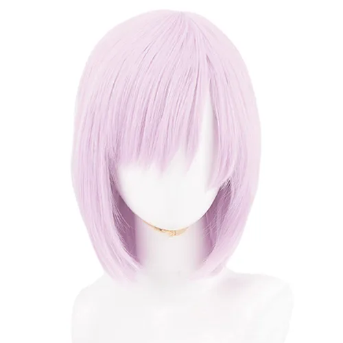 Vista 9 de Peluca Cosplay Negro Púrpura y Azul Claro 10.2 in Lindo Anime Halloween