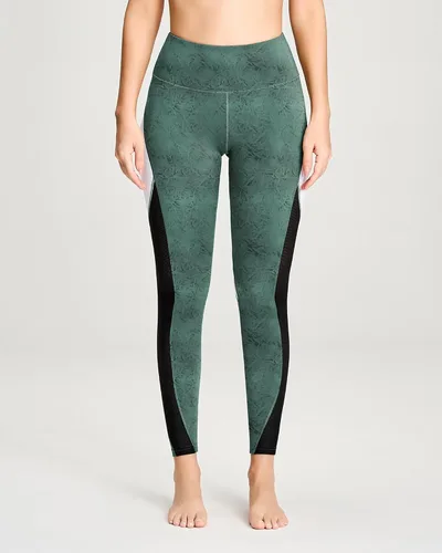 Vista 47 de Malla Queenieke 8030 de yoga, para correr, leggings con color combinado, para mujer