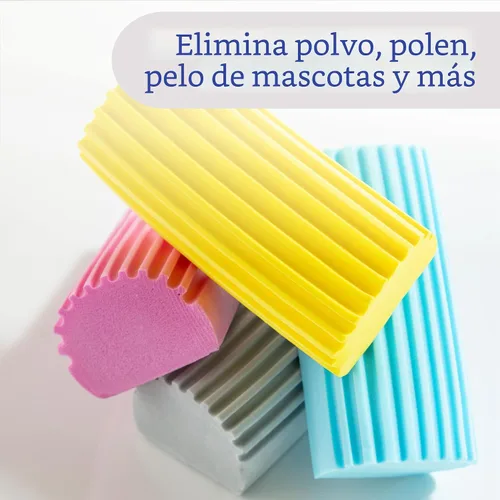 Vista 4 de Scrub Daddy Plumero húmedo, plumeros multiusos para limpieza, herramienta de limpieza de persianas venecianas y de madera, esponja de polvo húmedo
