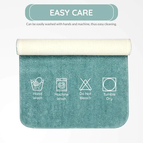Vista 4 de RAJRANG - Alfombra de baño antideslizante para baño, 17 x 24 pulgadas, suave, absorbente, lavable, alfombra para puerta, decoración del hogar