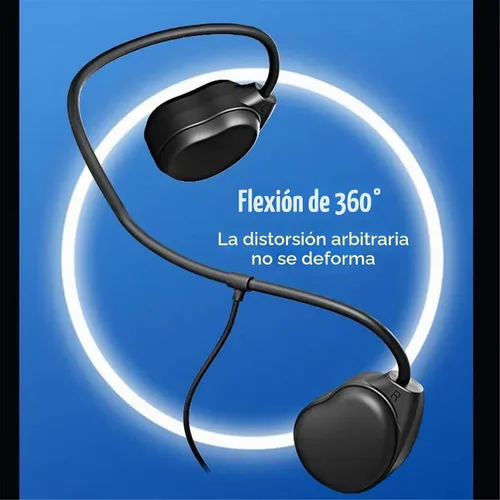 Vista 6 de Auriculares de oreja abierta de conducción de aire, auriculares con cable de 0.138 in y micrófono integrado adecuados para actividades al aire libre