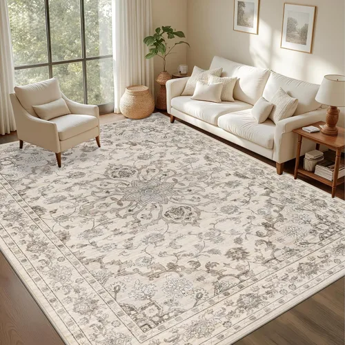 Vista 20 de Alfombras de área de 2x3 para sala de estar: alfombra vintage Beige