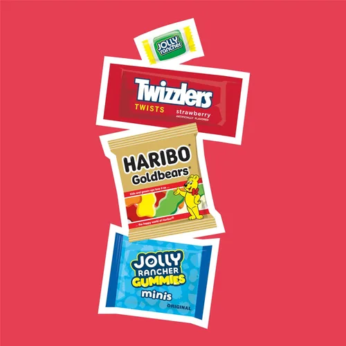 Vista 7 de HARIBO, JOLLY RANCHER y TWIZZLERS - Paquete surtido de dulces con sabor a frutas, 31.4 onzas