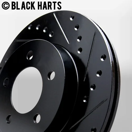 Vista 3 de Hart Brakes Kit de frenos y rotores delanteros Pastillas de freno delanteras Rotores y pastillas de freno Pastillas de freno y rotores de alta
