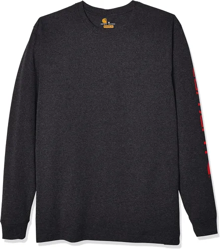 Vista 6 de Carhartt Men's Loose Fit Heavyweight Long Logo Sleeve Graphic T-Shirt