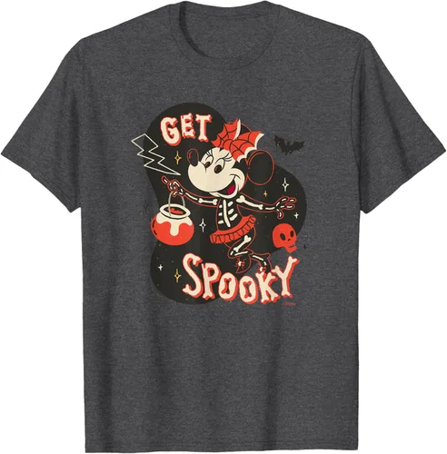 Vista 37 de Disney Disfraz de esqueleto de Minnie Mouse para Halloween, camiseta espeluznante Negro