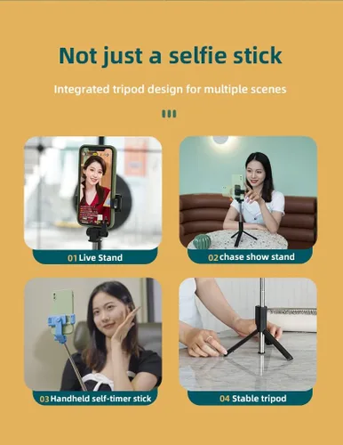 Vista 7 de Tianle Selfie Stick - Trípode extensible para teléfono celular de 30 pulgadas con control remoto inalámbrico y soporte para teléfono, compatible