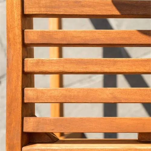 Vista 9 de Walker Edison Delray - Juego de 2 sillas clásicas de madera de acacia con cojines y respaldo en X, color marrón