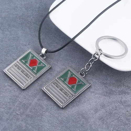 Vista 3 de HxH Hunter License Keychain - Hunter Killua GON Anime Key Chain - Halloween Cosplay Gifts for Kids Girls Teens Women Men