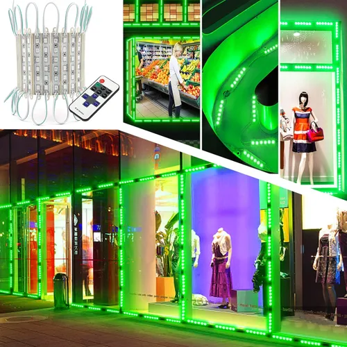 Vista 10 de EAGWELL Luces para escaparates mejoradas de 40 pies, 80 piezas, luces LED para ventana de tienda, color blanco cálido, 4 juegos de luces LED 5054