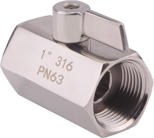 Vista 3 de DERNORD Válvula de bola de acero inoxidable Mini rosca NPT hembra (1" hembra y hembra)