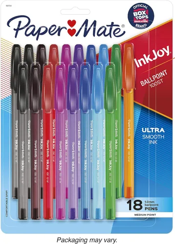 Vista 9 de Paper Mate InkJoy 100ST Bolígrafos de Punta Media (1.0mm), Surtidos, 18