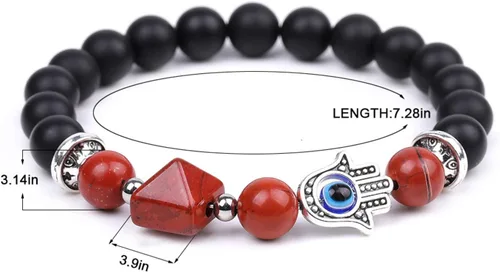 Vista 2 de Pulsera de cuentas elásticas de cristal curativo natural