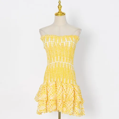 Vista 4 de RICHTRUE Vestido vintage para mujer, vestidos Y2k, vestido de tubo para mujer, vestido sin tirantes para mujer, vestidos para salir