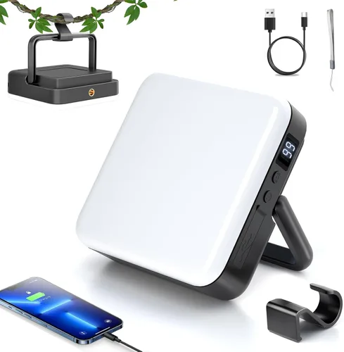 Vista 9 de Linterna LED recargable para campamento, 10,000 mAh, luces de campamento portátiles de hasta 90 horas y 4 modos de luz, IPX5 impermeable, esenciales