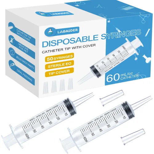 Vista 13 de Paquete de 10 jeringas de plástico de 0.03 fl oz, individuales, para medición en laboratorios científicos, de líquidos, alimentar a mascotas