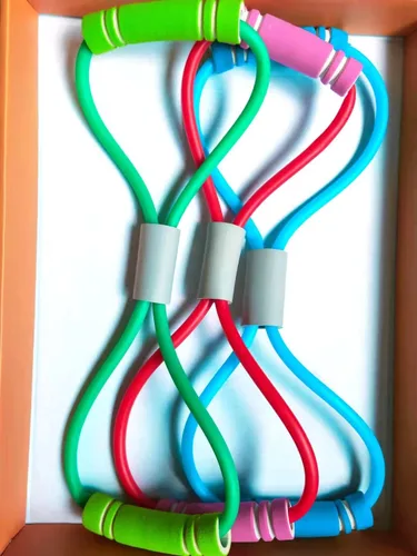Vista 7 de Bandas de resistencia, figura 8 bandas de ejercicio para mujeres y hombres, 8 bandas de resistencia en forma de brazos, expansor de pecho, cuerda