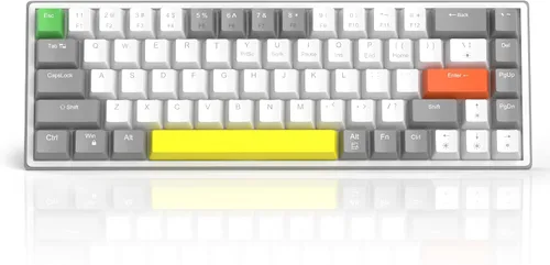 Vista 9 de MageGee SKY68 - Teclado mecánico para juegos, 68 teclas intercambiables en caliente, compacto con retroiluminación LED azul, teclado ergonómico