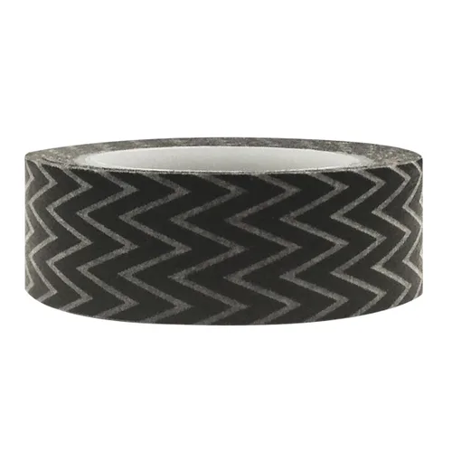 Vista 18 de Wrapables Cinta adhesiva japonesa a rayas Washi - Rayas cortas negras y multicolor