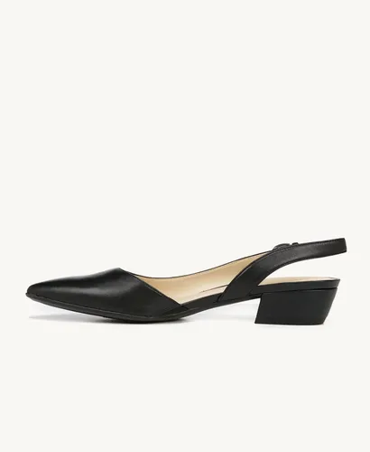 Vista 4 de Govdaeor D'Orsay - Zapatos de tacón grueso para mujer, puntera puntiaguda, hebilla de tobillo, zapatos de vestir casuales sin cordones para mujer