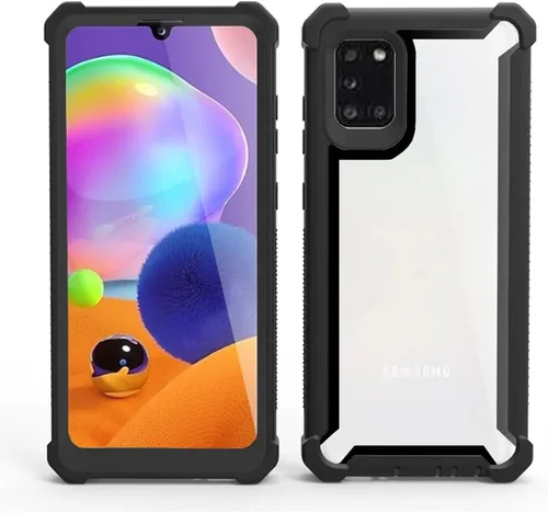 Vista 5 de Asuwish Funda de teléfono para Samsung Galaxy A31, resistente a prueba de golpes, a prueba de caídas, cuerpo completo, resistente, híbrida, móvil