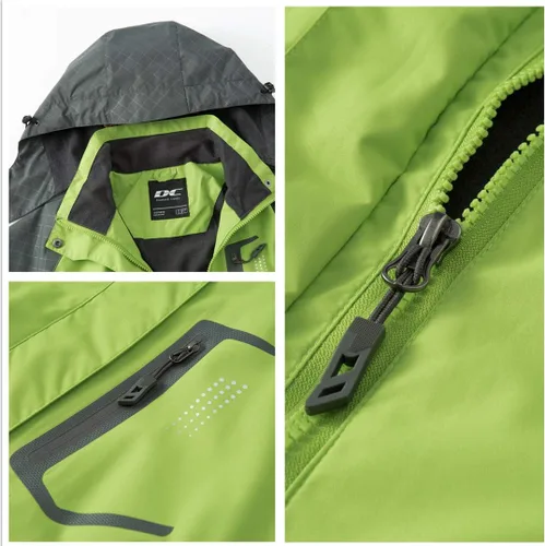 Vista 4 de Chaqueta de lluvia Diamond Candy para mujer, con diseño para senderismo, impermeable y ligera, con capucha