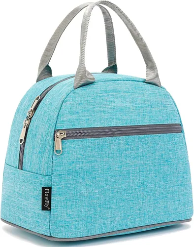 Vista 46 de Bolsa de almuerzo aislada FlowFly - Bolsa de asas organizadora para mujeres/hombres, Alpaca