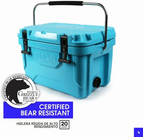 Vista 5 de Titan Hard Ice Chest Cooler Roto Cooler con protección Microban y aislamiento de congelación profunda