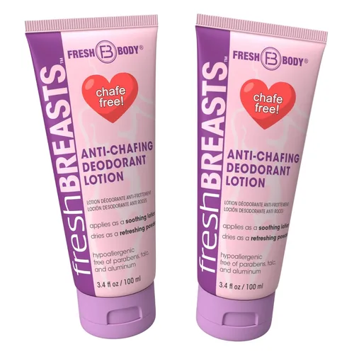 Vista 11 de Fresh Body FB Fresh Breasts - Loción desodorante antirozaduras en polvo, 3.4 onzas, desodorante de cuerpo entero para mujeres, muslos interiores